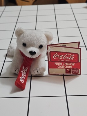 ~5inch 2000s Coca Cola Sliding Polar Bear Plushie With Tags