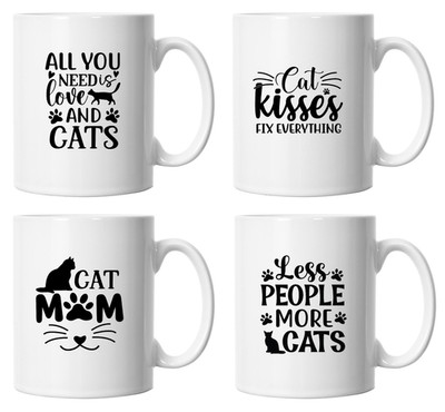 Katzentassen, lustige Katzensprüche Zitat Tassen, Crazy Cat Lady Tassen, 10 Variationen