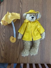 TY Beanie Baby - Gordon Teddy Bear w/ Yellow Raincoat and Umbrella - 1993