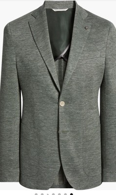 Jack Victor  HARTFORD  Sage Green Loro Piano Linen Blend Jacket Sz 42 MSRP $1098