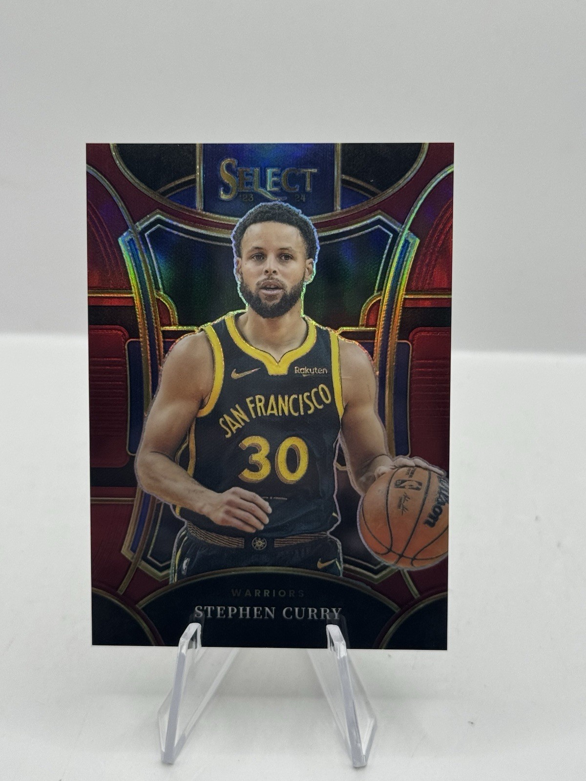Stephen Curry Maroon Prizm 012/175 2023-24 Panini Select #345 Warriors