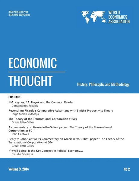 Economic Thought, Vol 3, No 2, 2014 Taschenbuch Kartoniert / Broschiert Englisch-image