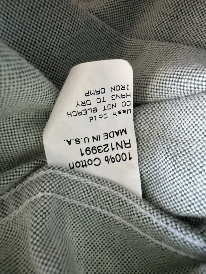 Gitman Vintage Men’s Light Green Shirt XS 14.5 - Image 4 of 4