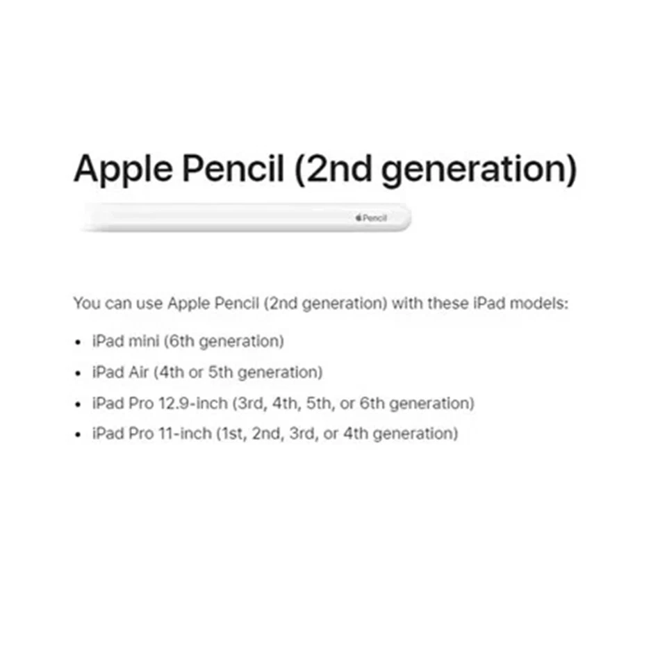 Apple Pencil (2 Generation) für iPad Pro – Stift mit kabellosem Laden MU8F2AM/A - Bild 3 von 4