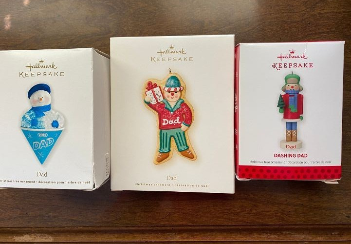 Hallmark Keepsake Christmas Ornaments lot of 3 Dad #9