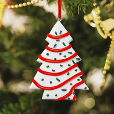 Christmas Tree Cake Ornaments, Funny Snack Cake Christmas Tree Shaped Hanging Or