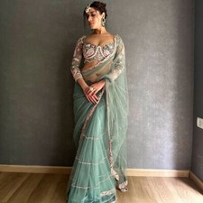 Bollywood Style Heavy Net Saree With Kasturi Silk Blouse For Women  Girls