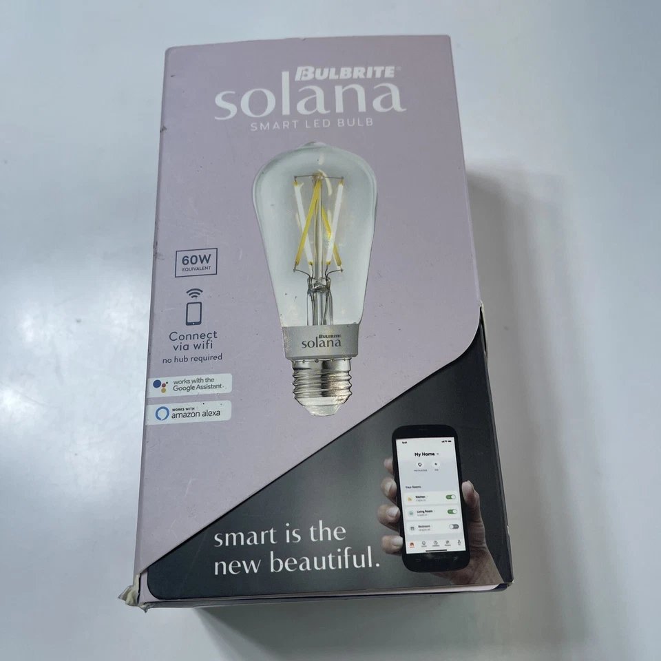 LED Smart WiFi Edison Filament ST18 Light Bulb 40 Watt Equivalent Medium E26 - Image 3 of 4