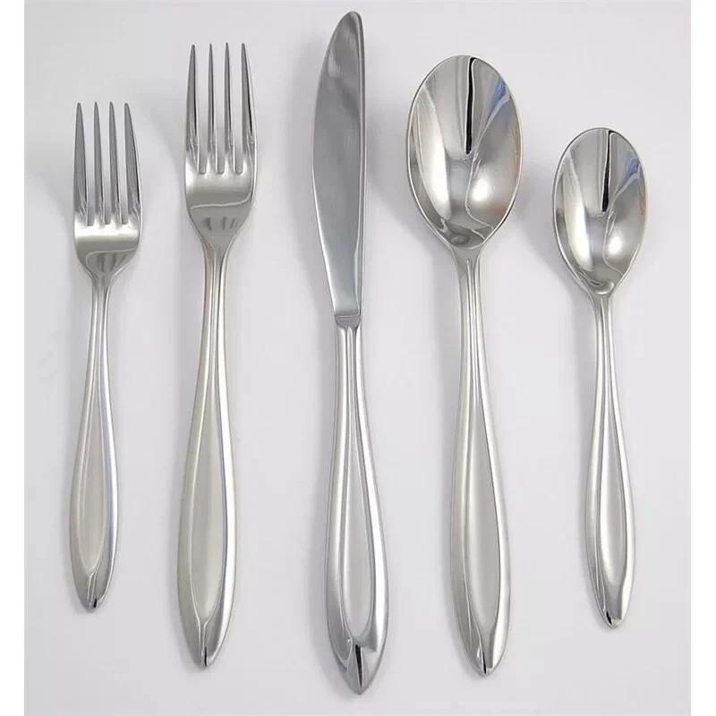 Ginkgo/Helmick Fontur Satin 5 Piece Dinner Set. - Image 3 of 3