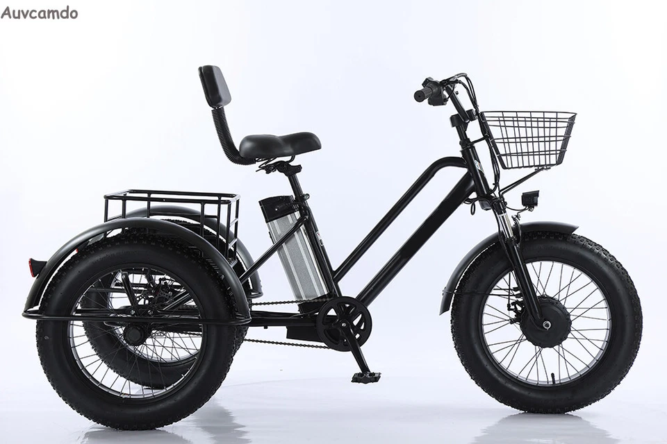 24" Electric Trike 500W 48V LCD Display 140kg Capaci E-Trike Cargo Bicycle Adult - Image 3 of 4