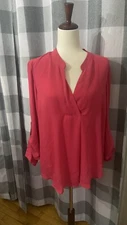 Signature Studio Womens Large Blouse