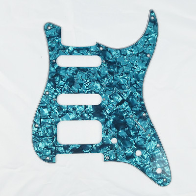 D'Andrea 4-Ply 11-Hole Stratocaster Pickguard HSS Coil Aqua Pearl