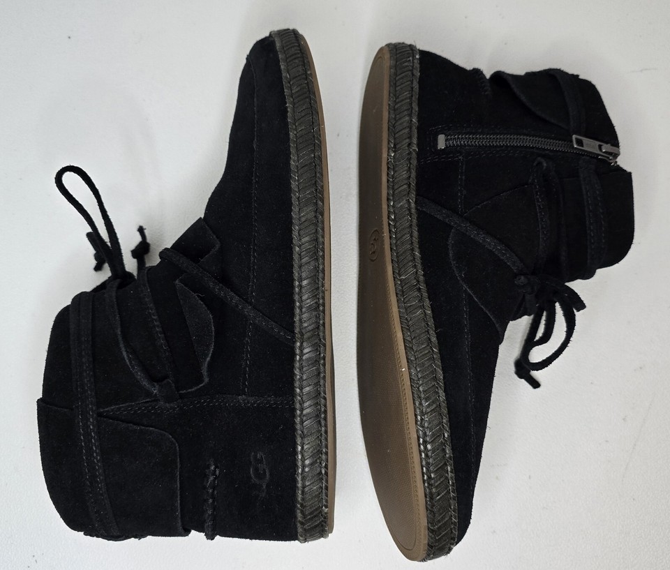 Imprint by UGG Women's Reid Booties Fur Heel Suede Black US 8