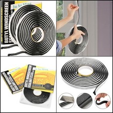2 Pack Butyl Seal Tape, 3/8" X 30' Black Rubber Sealant Tape, Leak Proof