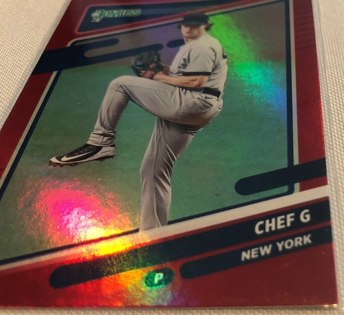 2021 Donruss Baseball Gerrit Cole New York Yankees Holo Red "Chef G" #210 - Imagen 2 de 3