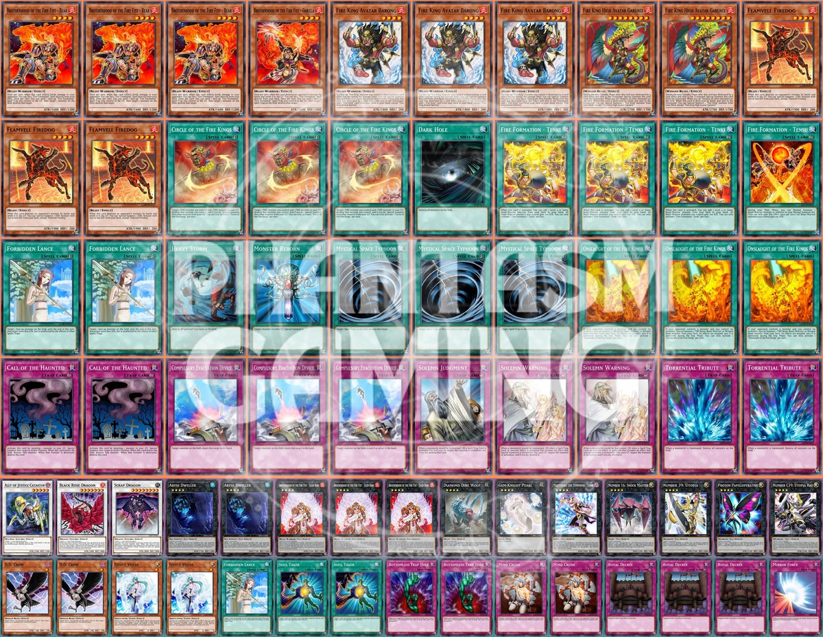Fire King Deck Scrap Dragon Abyss Dweller Effect Veiler Yugioh