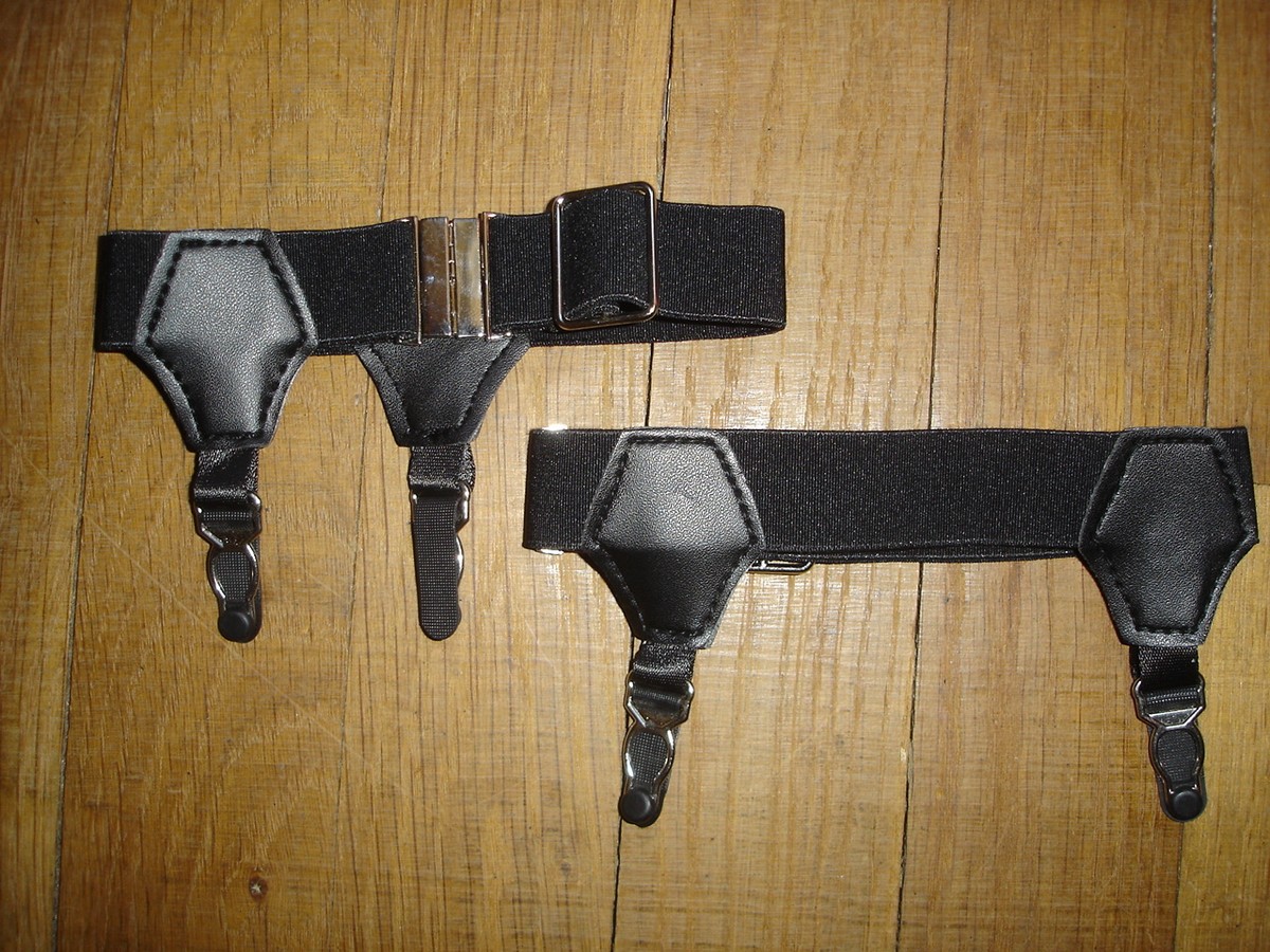 Fixes-chaussettes Pour Homme - NEOFAN - Noir - Double Boutons - Neuf Avec Défaut