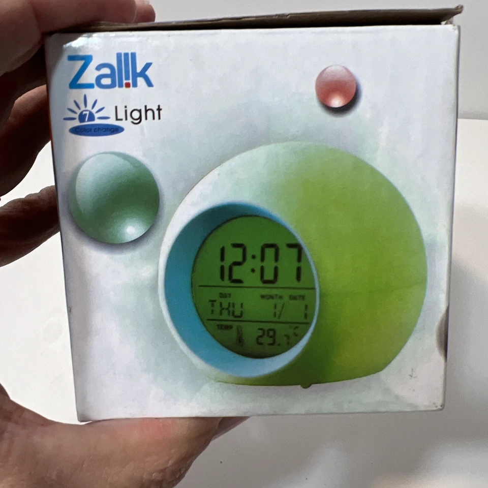 Zalik Kids Alarm Clock Multi Color Change Digital Alarm Clock Glowing LED - Image 3 of 4