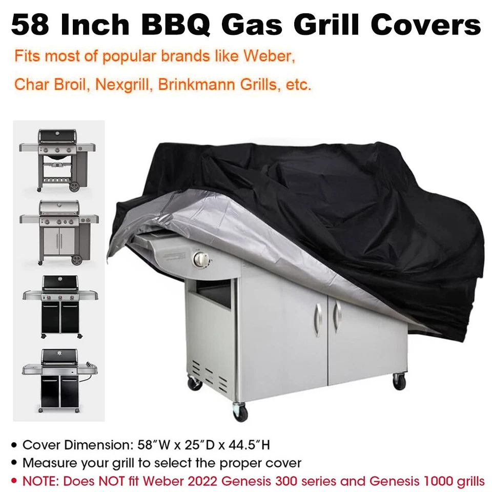 H.G.® 58 Inch Fit For Weber Genesis II 300 Series Premium Gas Grill Cover