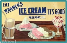 Eat Wagner's Ice Cream Freeport Illinois Refrigerator  Magnet