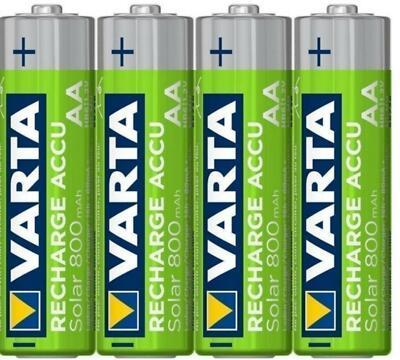 4X Varta AA 800 mAH 1,2 V Solar Akku Mignon NiMh 56736 Bulk + Akkubox