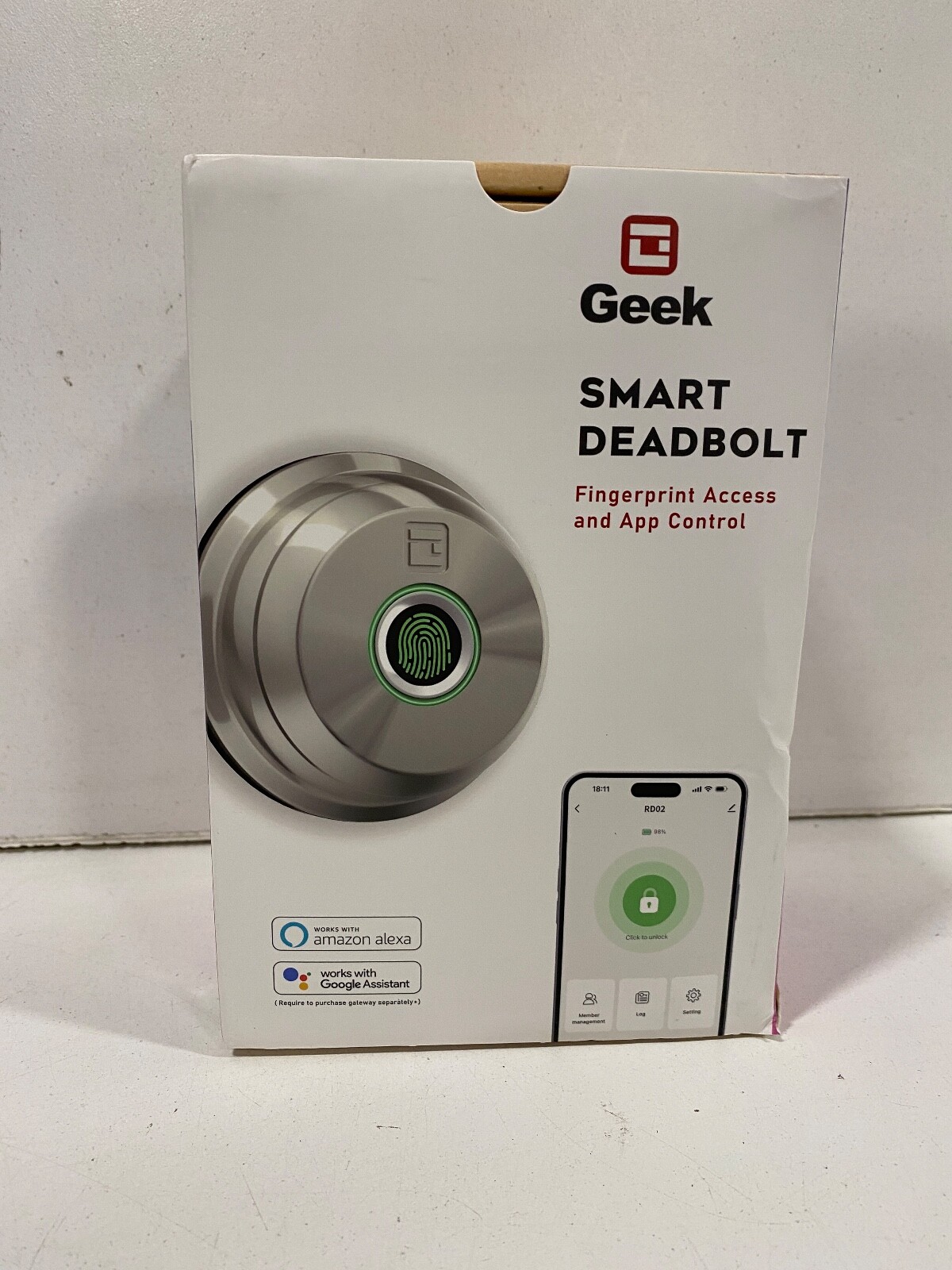 GeekTale Smart Deadbolt with Keyless Entry Fingerprint and App Control-image