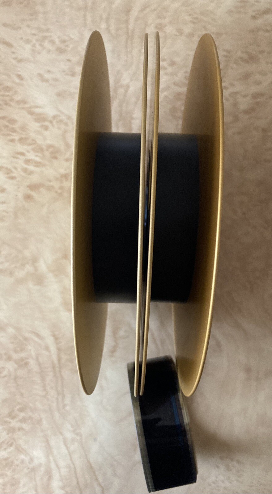 Media Room Decor (2) - 1&rdquo; Empty Vintage Gold Metal Video Take-up 9&rdquo; Reels