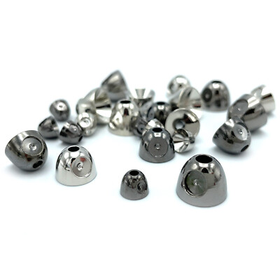 HARELINE X-EYED CONES - Fly Tying Conehead Streamer Beads - Black or Nickel NEW!