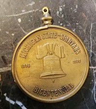 1976 Michigan State University Football Bicentennial Coin Sport Schedule W Clasp