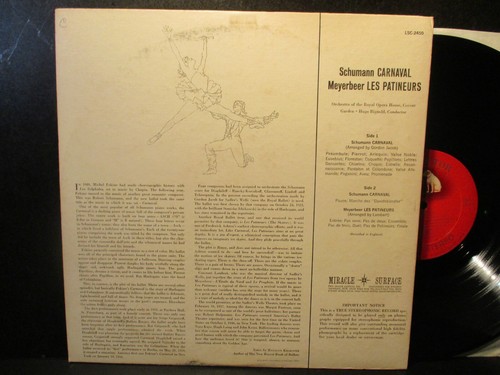 Rignold - Schumann/Meyerbeer: Carnaval/Les Patineurs, LSC-2450, VG+/M-, 1960 - Picture 3 of 4
