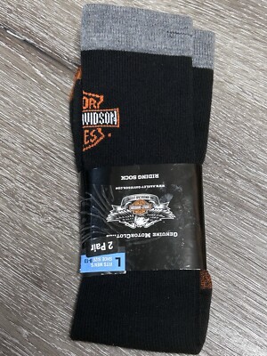 Harley Davidson Socks One Pair Men s L Large Made In USA