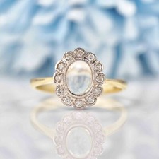 Rose Quartz 925 Sterling Silver Ring, Double Halo Engagement Ring, Bridal Ring