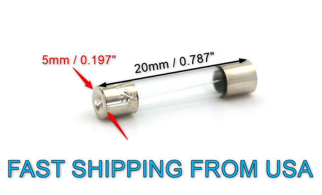 F8AL250V Glass Tube FAST BLOW Fuse 5x20mm 8A 250V USA SAME DAY SHIPPING ...