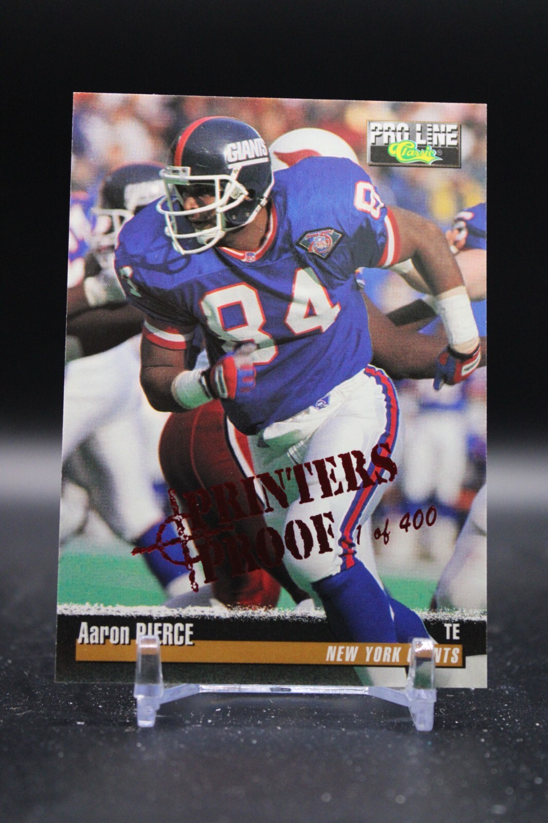 Aaron Pierce, New York Giants, 1995 Classic, Printer's Proof, 1 of 400, #104