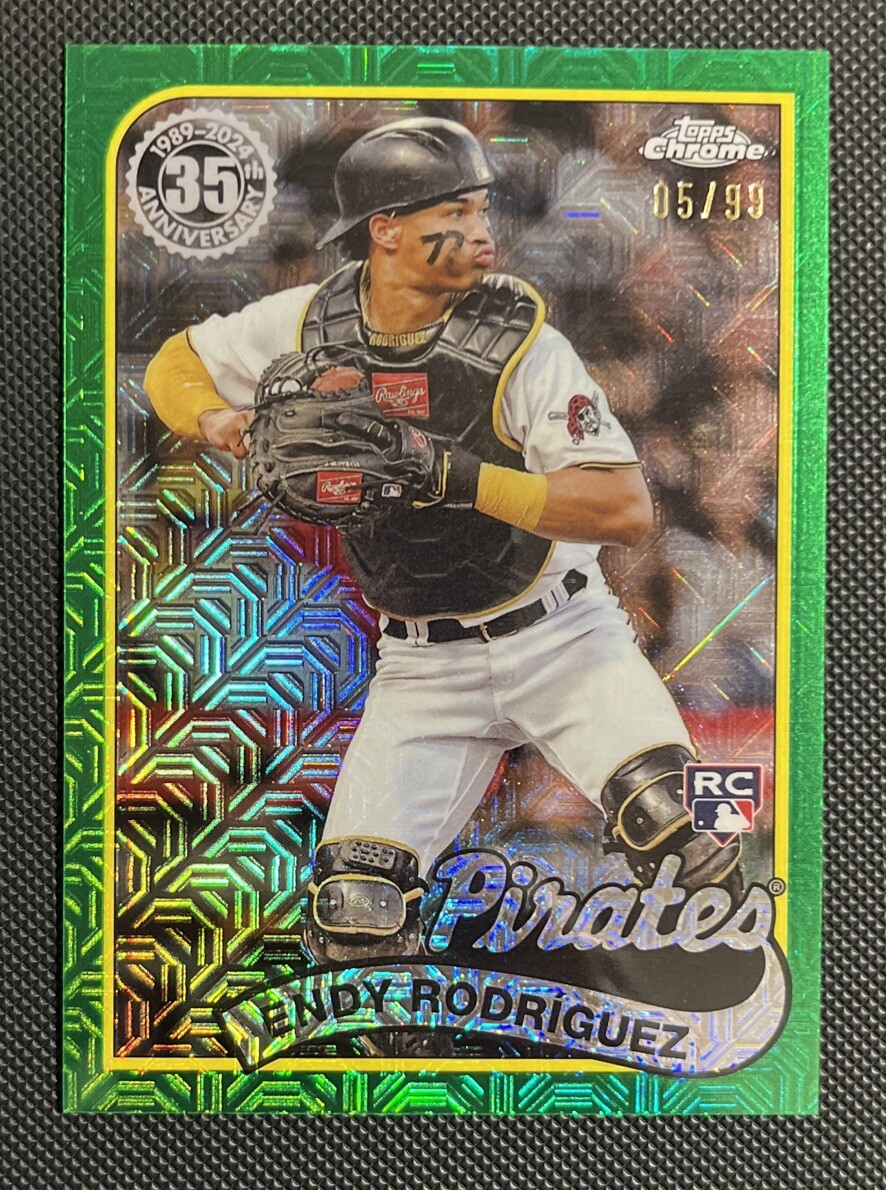 2024 Topps Series 2- ENDY RODRIGUEZ RC- Silver Pack Mojo GREEN /99 🔥- PIRATES