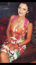 TED BAKER Tropical Toucan bird flower floral print strap midi bodycon dress 2 10
