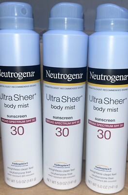 3 pack Neutrogena  Lightweight Sunscreen Spray, SPF 30, 5 oz Exp. 06/2025