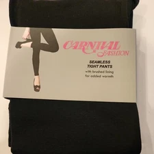 Carnival Fashion Seamless Tight Pants BLACK Size 2-16 New