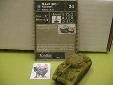 Axis Allies Miniatures 1939-1945 M4A3 105 Sherman with card 33/60