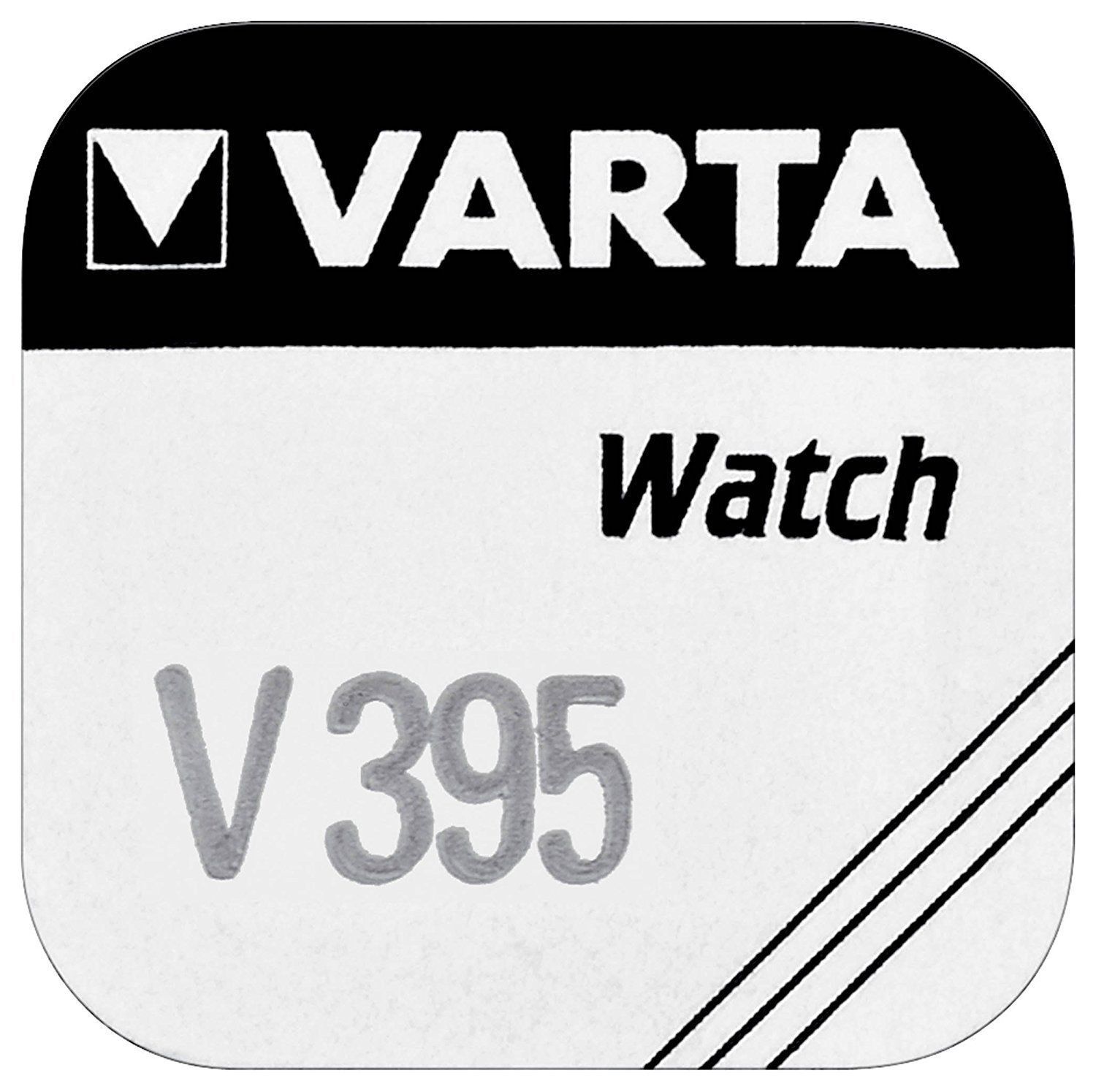 VARTA Uhrenknopfzellen V395 1,5 Volt 1er Miniblister 395 SR57 Uhrenbatterie Watc
