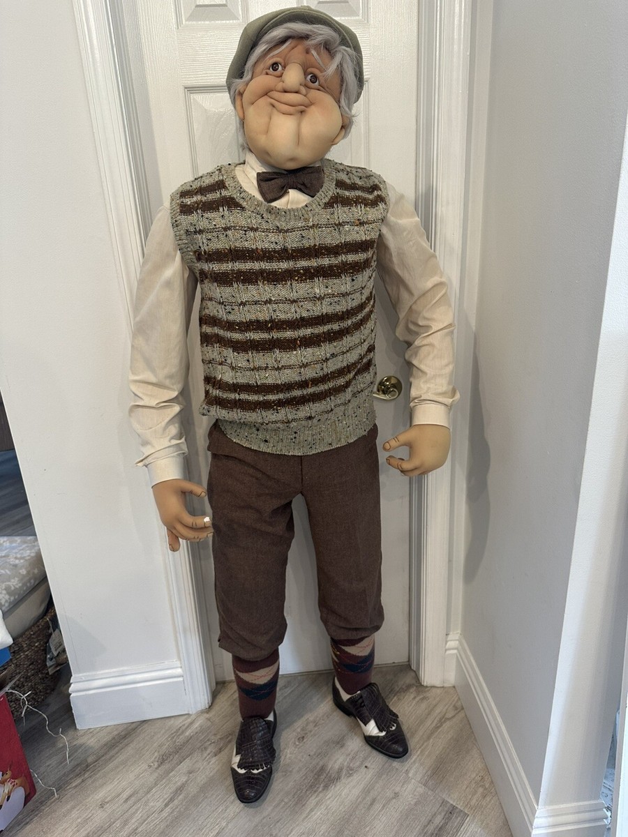 Golfer Old Man Grandpa Art Soft Sculpture Life Sized Poseable Doll