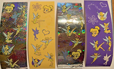 4 Sheets Disney Fairies Fairy Tinkerbell Sparkly Clear Scrapbook Stickers