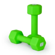 	CAP Barbell Neoprene Dumbbell Weights 8 lb Pair Shamrock	