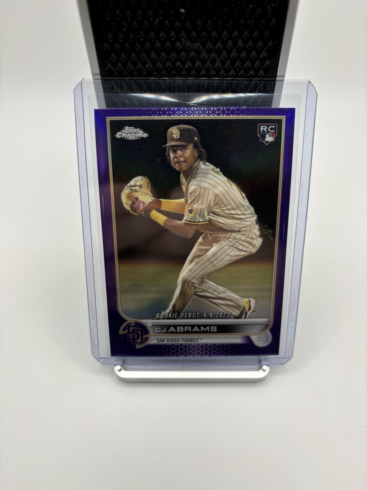 2022 Topps Chrome Update Series CJ Abrams Rookie Debut Purple Refractor