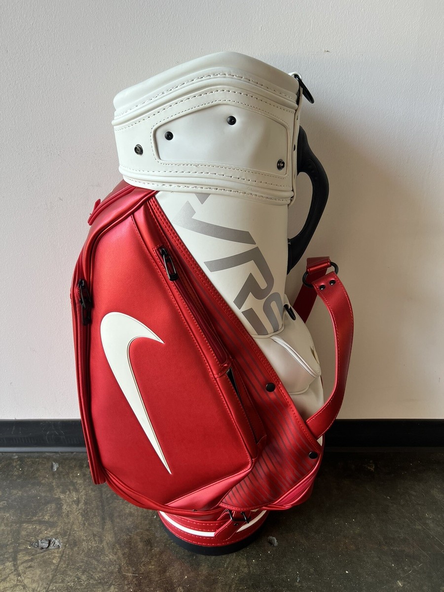 Nike Victory Red Speed VRS Golf Staff Bag White Red Strap Rain
