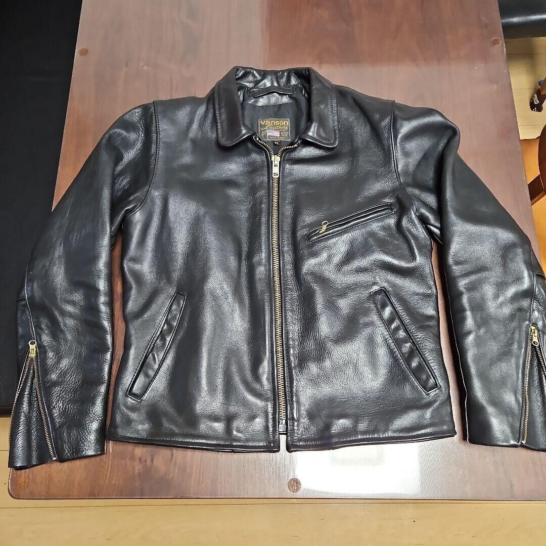 VANSON Leather Single Riders Jacket Enfield men Size 40 VANSON Leather Single Riders Jacket Enfield men Size 40