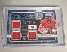 2024 Panini- Building Blocks Jalen McMillan Neon Blue Prizm /60 (MEM, RC)