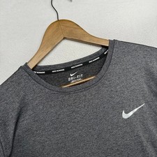 Nike Running Shirt Women's large Gray Lightweight Stretchy Flowy Training Drifit