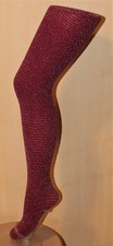 Damen Strumpfhose Rot mit Glitzer  Gr.38