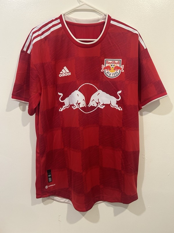 New York Red Bulls Adidas 2022/23 Away  Soccer Jersey Player Version Large